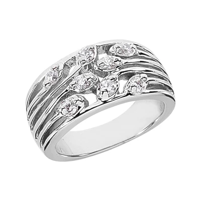 18K White Gold Round Diamond Ladies Ring 0.32ct 1 18K White Gold Round Diamond Ladies Ring 0.32ct