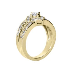 18K White Gold Round Diamond Ladies Ring 0.49ct -Borcely Jewelry Sales 18k gold round diamond ladies ring 049ct p 32828 back yellow 20220420 20220426