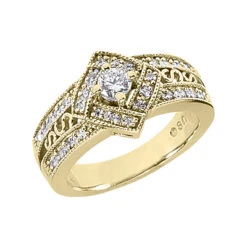 18K White Gold Round Diamond Ladies Ring 0.49ct -Borcely Jewelry Sales 18k gold round diamond ladies ring 049ct p 32828 yellow 20220426