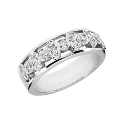 18K White Gold Round Diamond Ladies Ring 0.84ct 6.8mm -Borcely Jewelry Sales 18k gold round diamond ladies ring 084ct p 32386 back white 20220426