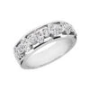 18K White Gold Round Diamond Ladies Ring 0.84ct 6.8mm