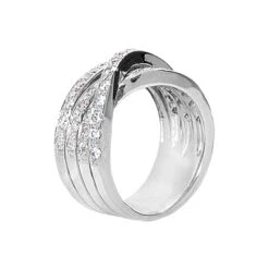 18K White Gold Round Diamond Ladies Ring 1.15ct 9.9mm -Borcely Jewelry Sales 18k gold round diamond ladies ring 115ct p 32944 back white 20220426