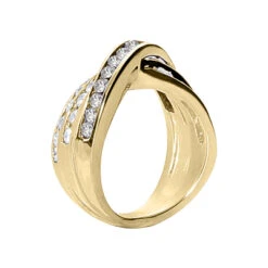 18K White Gold Round Diamond Ladies Ring 1.19ct -Borcely Jewelry Sales 18k gold round diamond ladies ring 119ct p 32662 back yellow 20220426