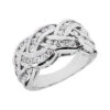 18K White Gold Round Diamond Ladies Ring 1.20ct 10.1mm
