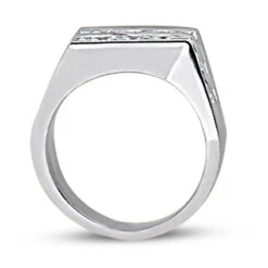 18K White Gold Round Diamond Ladies Ring 1.52ct 7mm -Borcely Jewelry Sales 18k gold round diamond ladies ring 152ct p 32126 back white 20220420 20220426