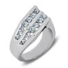 18K White Gold Round Diamond Ladies Ring 1.52ct 7mm