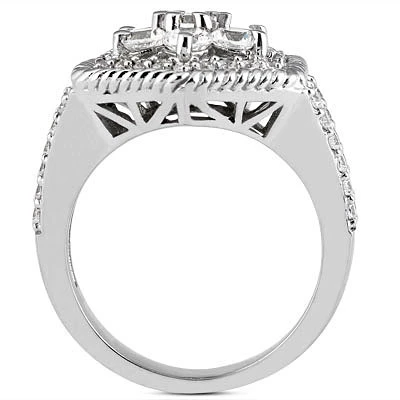 18K White Gold Round Diamond Ladies Ring 1.65ct 8.3mm 2 18K White Gold Round Diamond Ladies Ring 1.65ct 8.3mm - Image 2