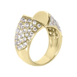18K White Gold Round Diamond Ladies Ring 1.70ct -Borcely Jewelry Sales 18k gold round diamond ladies ring 170ct p 32964 back yellow 20220426