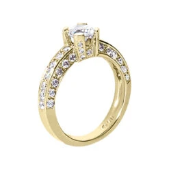 18K White Gold Round Diamond Ladies Ring 1.83ct 4.1mm -Borcely Jewelry Sales 18k gold round diamond ladies ring 183ct p 32796 back yellow 20220420 20220426