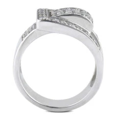 18K White Gold Round Diamond Ladies Ring 1ct 12.2mm -Borcely Jewelry Sales 18k gold round diamond ladies ring 1ct p 32298 additional white