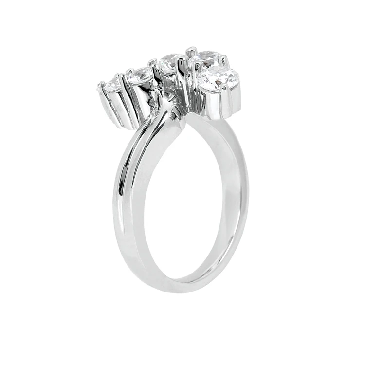 18K White Gold Round Diamond Ladies Ring 1ct 19.3mm 2 18K White Gold Round Diamond Ladies Ring 1ct 19.3mm - Image 2