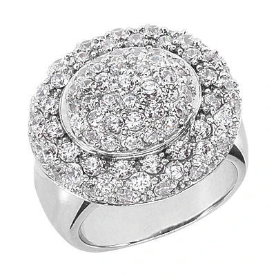 18K White Gold Round Diamond Ladies Ring 2.52ct 20.4mm 1 18K White Gold Round Diamond Ladies Ring 2.52ct 20.4mm