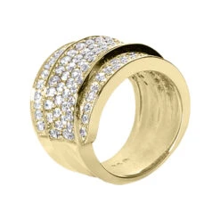 18K White Gold Round Diamond Ladies Ring 2.90ct -Borcely Jewelry Sales 18k gold round diamond ladies ring 290ct p 32676 back yellow 20220420 20220426