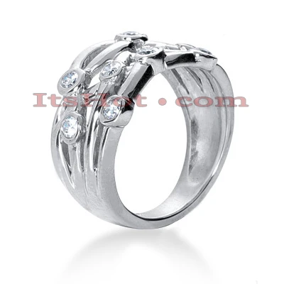 18K White Gold Round Diamond Right Hand Ladies Ring 0.73ct 2 18K White Gold Round Diamond Right Hand Ladies Ring 0.73ct - Image 2