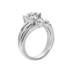 18K White Gold Round Diamond Right Hand Ladies Ring 0.76ct -Borcely Jewelry Sales 18k gold round diamond right hand ladies ring 076ct p 31479 back white 20220426