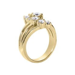 18K White Gold Round Diamond Right Hand Ladies Ring 0.76ct -Borcely Jewelry Sales 18k gold round diamond right hand ladies ring 076ct p 31479 back yellow 20220426