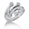 18K White Gold Round Diamond Right Hand Women's Ring 0.60ct