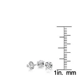 18K White Gold Solitaire Round Diamond Stud Earrings 0.75ct 11 18K White Gold Solitaire Round Diamond Stud Earrings 0.75ct -Borcely Jewelry Sales 18k gold solitaire round diamond stud earrings 075ct rulerwh