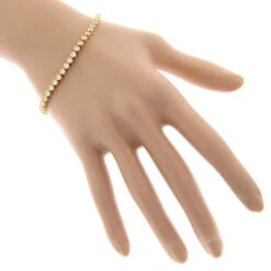 2.20 Carat Diamond Tennis Bracelet 14K Yellow Gold Bezel Set -Borcely Jewelry Sales 220 carat diamond tennis bracelet 14k bezel set p 22425 bodye