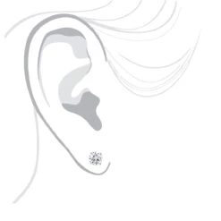 2ct Round Cut Diamond Platinum Stud Earrings -Borcely Jewelry Sales 2ct round cut diamond platinum stud earrings bod