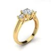 Past Present Future Diamond Engagement Ring 1.1ct 18K Yellow Gold