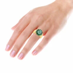 6 Carat Green Emerald Diamond Ring 14K Yellow Gold 0.15ct -Borcely Jewelry Sales 6 carat green emerald diamond ring 14k gold 015ct p 29465 bodye