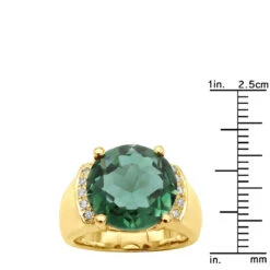 6 Carat Green Emerald Diamond Ring 14K Yellow Gold 0.15ct -Borcely Jewelry Sales 6 carat green emerald diamond ring 14k gold 015ct p 29465 rulerye