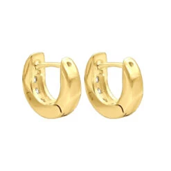9mm Huggies 14K Yellow Gold Small Diamond Hoop Earrings For Children 0.15ct -Borcely Jewelry Sales 9mm huggies real 14k gold small diamond hoop earrings for children 015ct 018004 backye 20211228