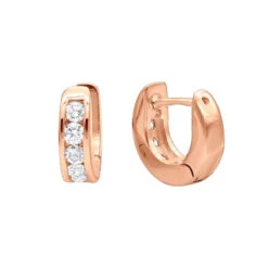 9mm Huggies 14K Yellow Gold Small Diamond Hoop Earrings For Children 0.15ct -Borcely Jewelry Sales 9mm huggies real 14k gold small diamond hoop earrings for children 015ct 018004 ro 20211228