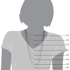 14K Yellow Gold Diamonds By The Yard Necklace 0.7ct 16-20 Inches -Borcely Jewelry Sales Womens Chains Length Comparison Illustration 3