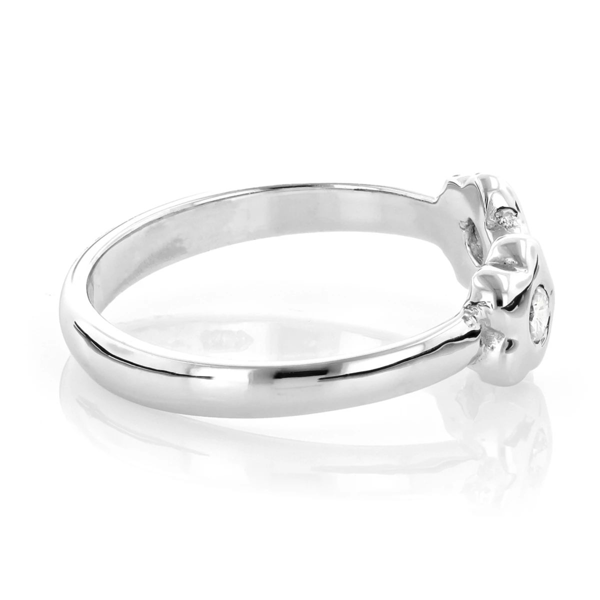 Adjustable 14K White Gold Diamond Toe Ring Flower 0.07ct 4 Adjustable 14K White Gold Diamond Toe Ring Flower 0.07ct - Image 4