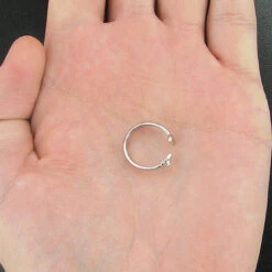 Adjustable 14K White Gold Diamond Toe Ring Star Moon 0.04ct -Borcely Jewelry Sales adjustable 14k gold diamond toe ring star moon 004ct p 5970bod