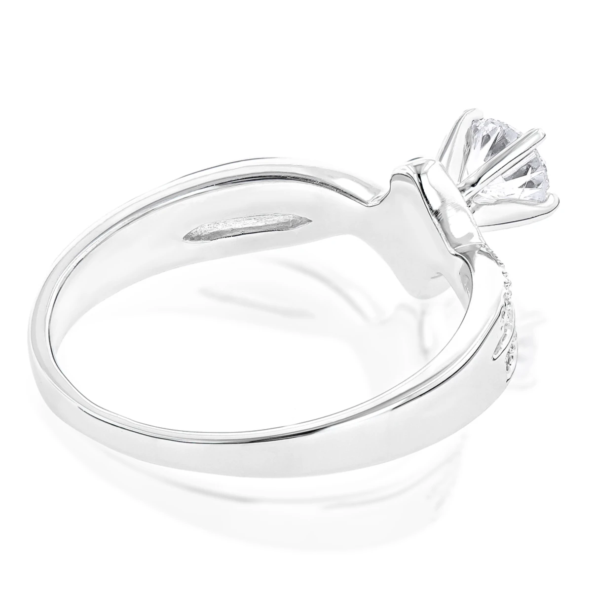 Affordable Engagement 14K White Gold Diamond Ring 0.34ct 4 Affordable Engagement 14K White Gold Diamond Ring 0.34ct - Image 4