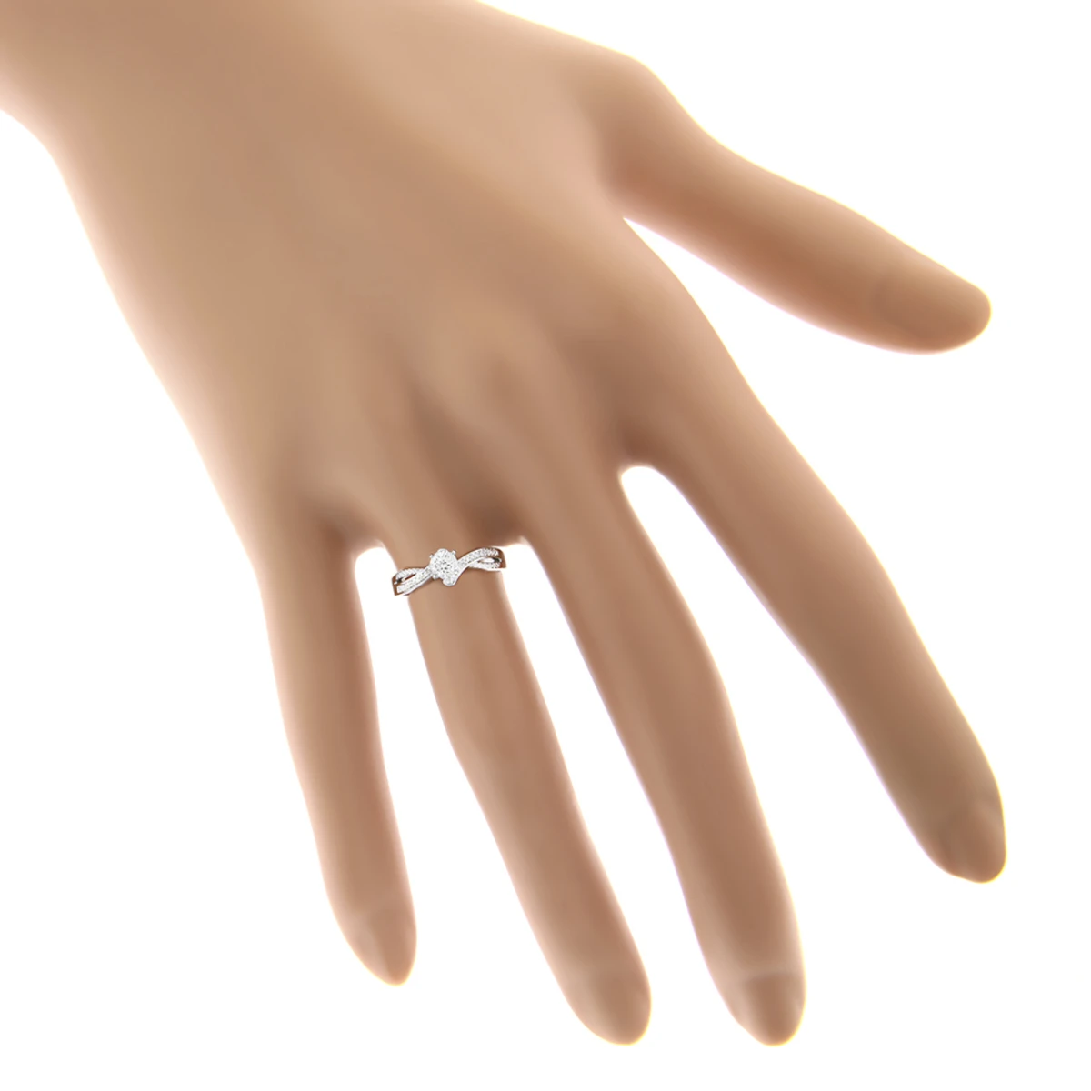 Affordable Engagement 14K White Gold Diamond Ring 0.34ct 5 Affordable Engagement 14K White Gold Diamond Ring 0.34ct - Image 5