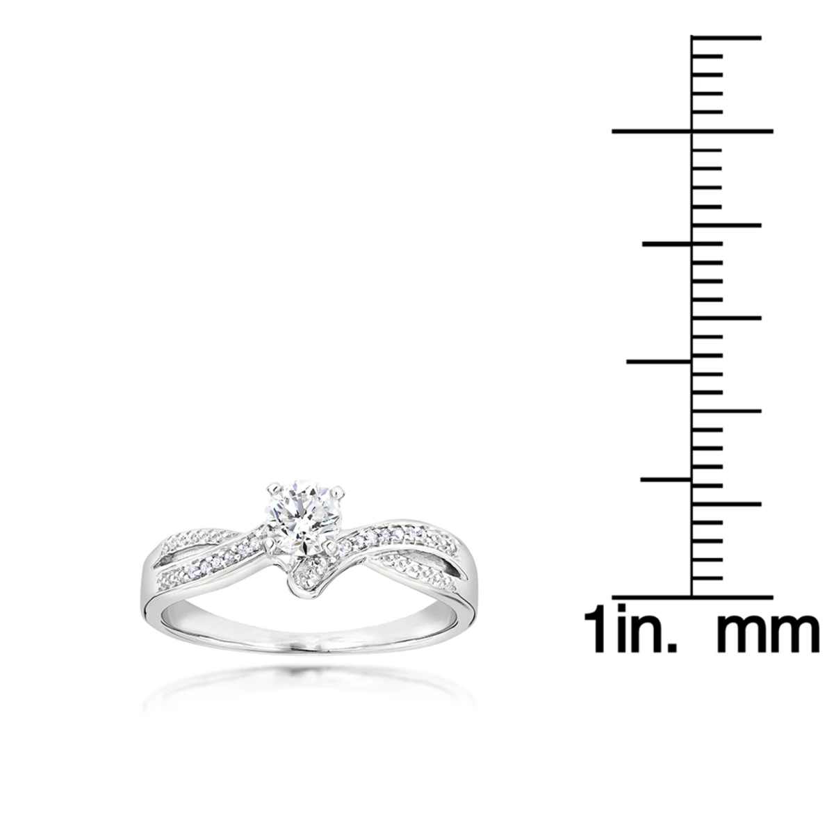 Affordable Engagement 14K White Gold Diamond Ring 0.34ct 6 Affordable Engagement 14K White Gold Diamond Ring 0.34ct - Image 6
