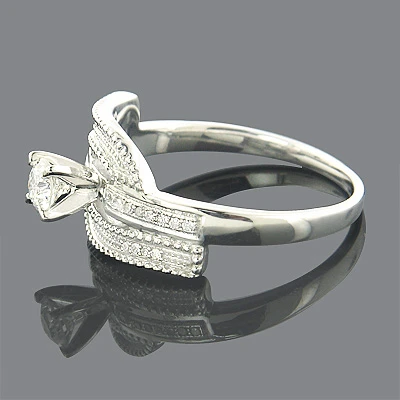 Affordable Engagement 14K White Gold Diamond Ring .39ct 2 Affordable Engagement 14K White Gold Diamond Ring .39ct - Image 2