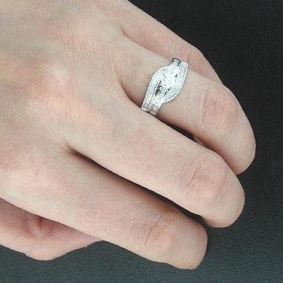 Affordable Engagement 14K White Gold Diamond Ring .39ct 3 Affordable Engagement 14K White Gold Diamond Ring .39ct - Image 3