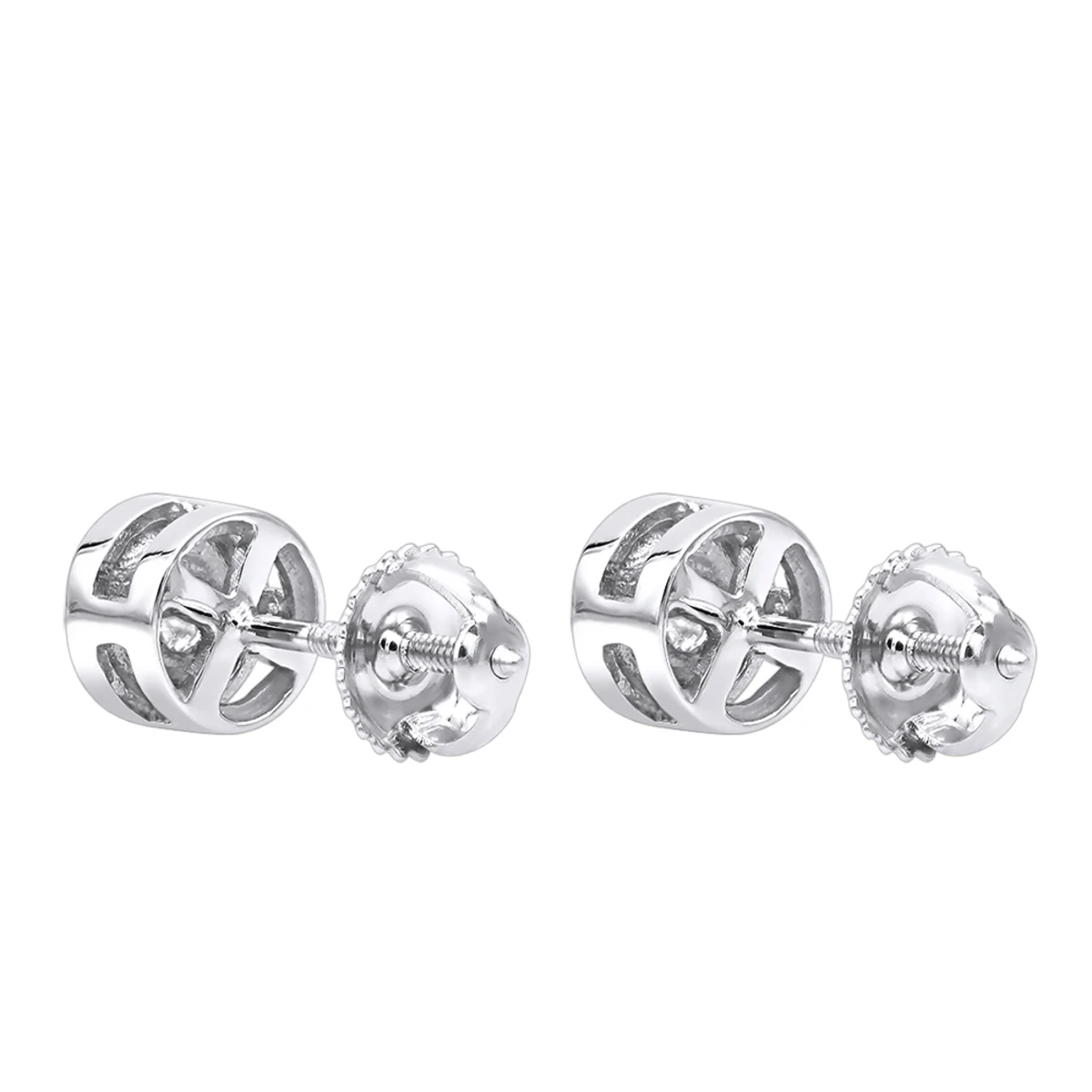 Affordable Solitaire Diamond Stud Earrings 10K White Gold 0.15ct By Luxurman 3 Affordable Solitaire Diamond Stud Earrings 10K White Gold 0.15ct By Luxurman - Image 3