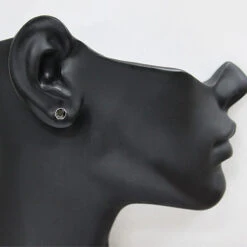 Black Diamond Earring Stud 0.50ct 14K White Gold -Borcely Jewelry Sales black diamond earring stud 050ct 14k gold p 46798bod