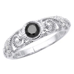 Black Diamond Engagement Ring 0.69ct 14K Yellow Gold 9 Black Diamond Engagement Ring 0.69ct 14K Yellow Gold -Borcely Jewelry Sales black diamond engagement ring 069ct 14k gold p 45922 white