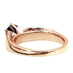 Thin Black Diamond Engagement Ring 0.74ct 14K White Gold -Borcely Jewelry Sales black diamond engagement ring 074ct 14k gold p 45910 backro