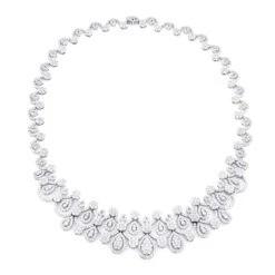 18K White Gold Ladies Diamond Necklace 22.6ct -Borcely Jewelry Sales celebrity jewelry 18k gold ladies diamond necklace 226ct 3