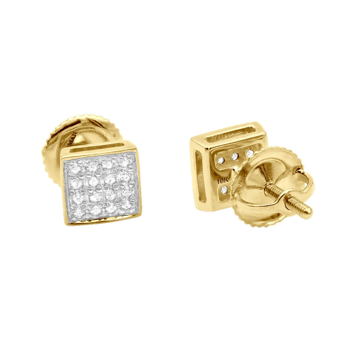 Classic Diamond Stud Earrings 0.11ct 10K White Gold 2 Classic Diamond Stud Earrings 0.11ct 10K White Gold - Image 2
