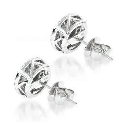 Cluster Diamond Earrings Studs G Color VS Clarity By Luxurman 1.5ct 9 Cluster Diamond Earrings Studs G Color VS Clarity By Luxurman 1.5ct -Borcely Jewelry Sales cluster diamond earrings studs g color vs clarity by luxurman 15ct backwh