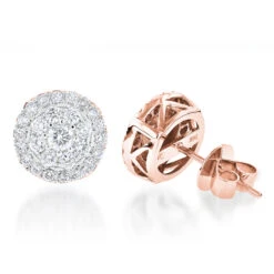 Cluster Diamond Earrings Studs G Color VS Clarity By Luxurman 1.5ct 8 Cluster Diamond Earrings Studs G Color VS Clarity By Luxurman 1.5ct -Borcely Jewelry Sales cluster diamond earrings studs g color vs clarity by luxurman 15ct ro