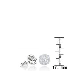 Cluster Diamond Earrings Studs G Color VS Clarity By Luxurman 1.5ct 11 Cluster Diamond Earrings Studs G Color VS Clarity By Luxurman 1.5ct -Borcely Jewelry Sales cluster diamond earrings studs g color vs clarity by luxurman 15ct rulerwh