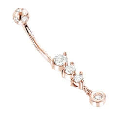 14K White Gold Dangling Diamond Belly Button Ring 0.6ct 7 14K White Gold Dangling Diamond Belly Button Ring 0.6ct -Borcely Jewelry Sales dangling diamond belly button ring 041ct 14k gold body jewelry p 49532 ro