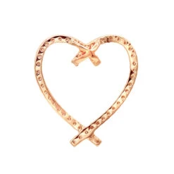 Designer 14 Karat 14K Rose Gold Diamond Heart Pendant 0.63ct -Borcely Jewelry Sales designer 14 karat gold diamond heart pendant 063ct p 6243 backro