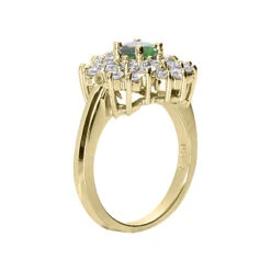 Designer Diamond And Emerald Ring 14K White Gold 0.72ctd 0.50cte -Borcely Jewelry Sales designer diamond and emerald ring 14k 072ctd 050cte p 29537 back yellow