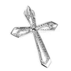 Small Designer Diamond Cross Pendant 0.25ct 10K Yellow Gold -Borcely Jewelry Sales designer diamond cross pendant 028ct 10k gold backwh